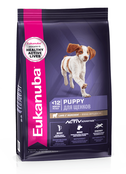 Eukanuba Puppy All Breed Lamb -3D Left Justified –RUS