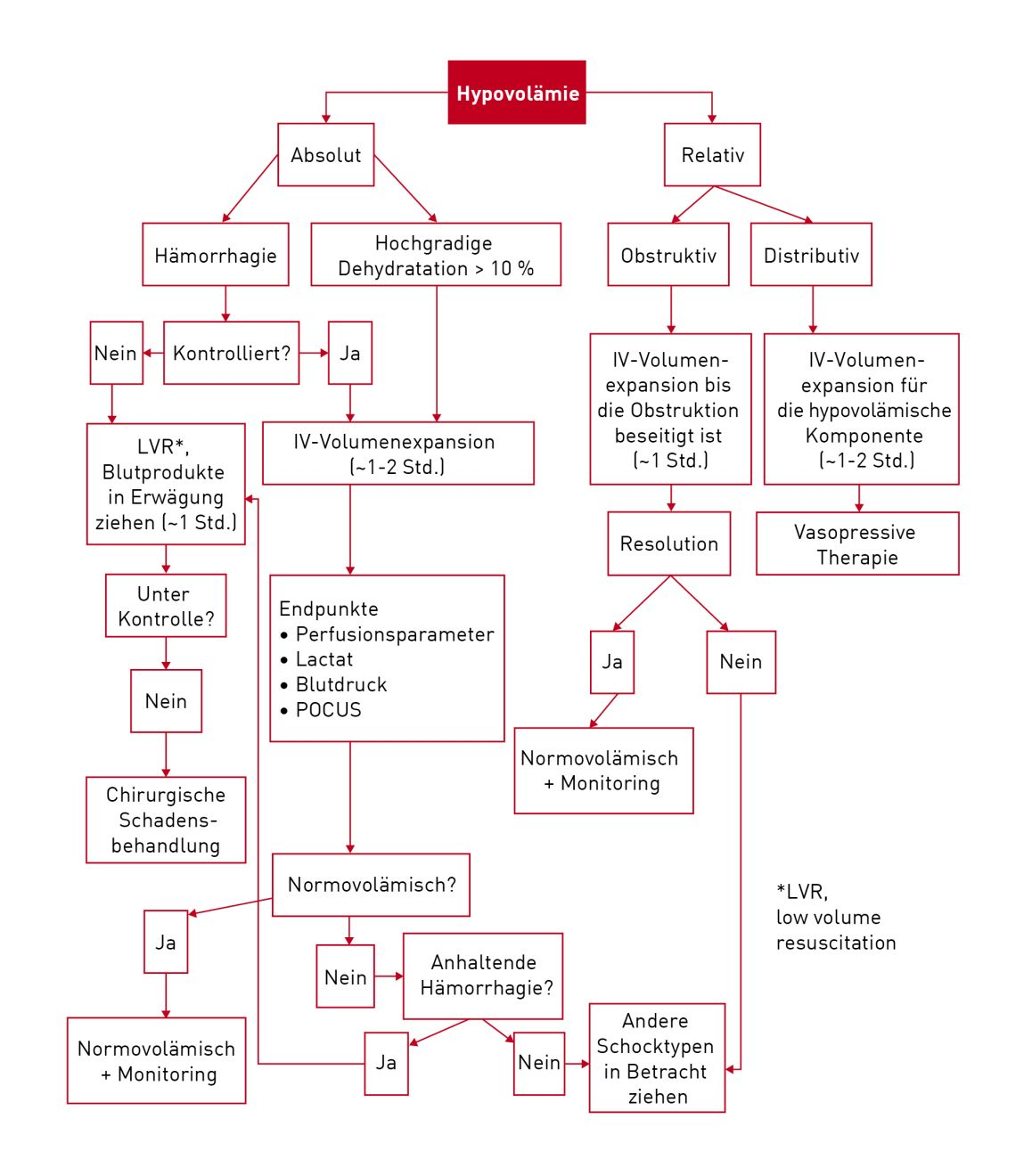 Flussdiagramm zur Unterstützung der Entscheidungsfindung bei der Verwendung von Flüssigkeiten bei hypovolämischen Katzen