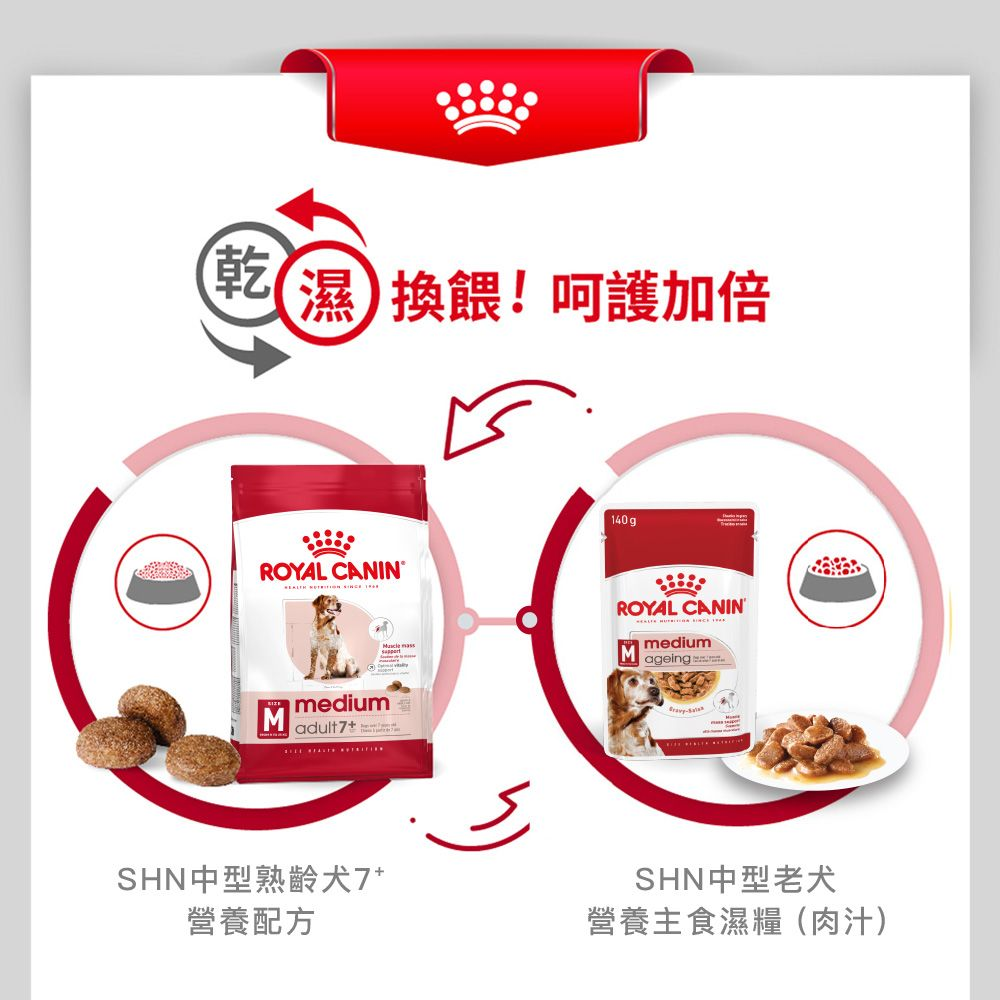 SHN 中型熟齡犬7+營養配方
