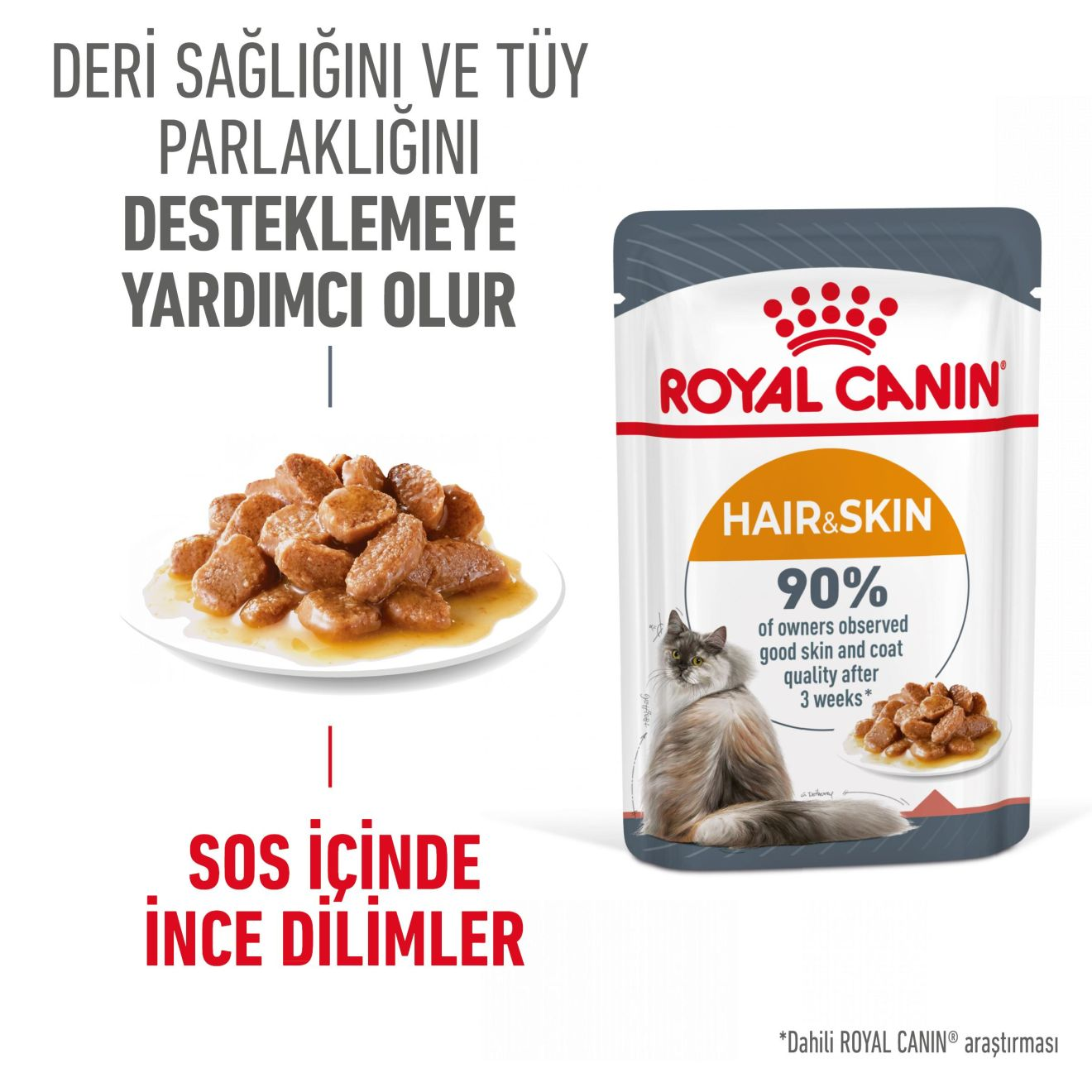 Hair & Skin Gravy Yetişkin Kedi Yaş Maması
