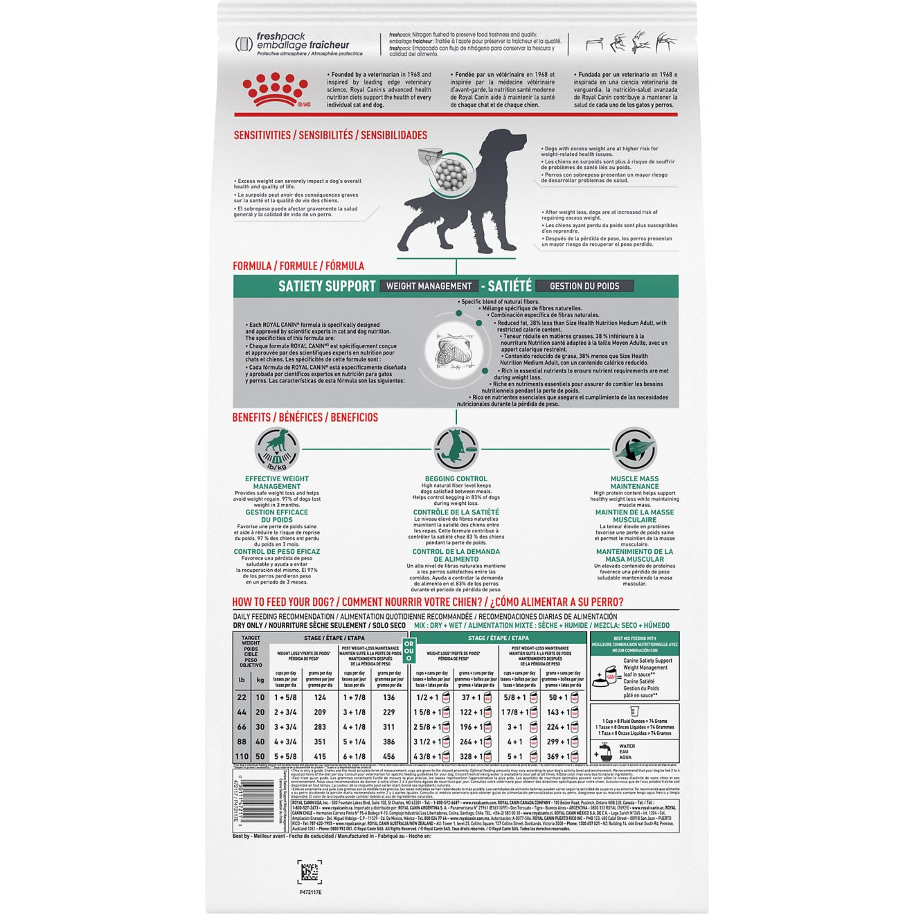 Royal canin satiety support weight sale management