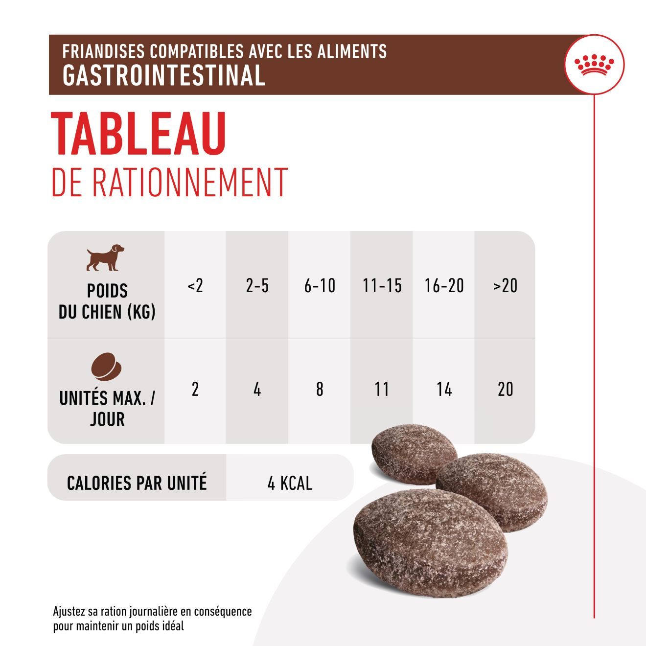 Aliment complémentaire Gastrointestinal Treats pour chien