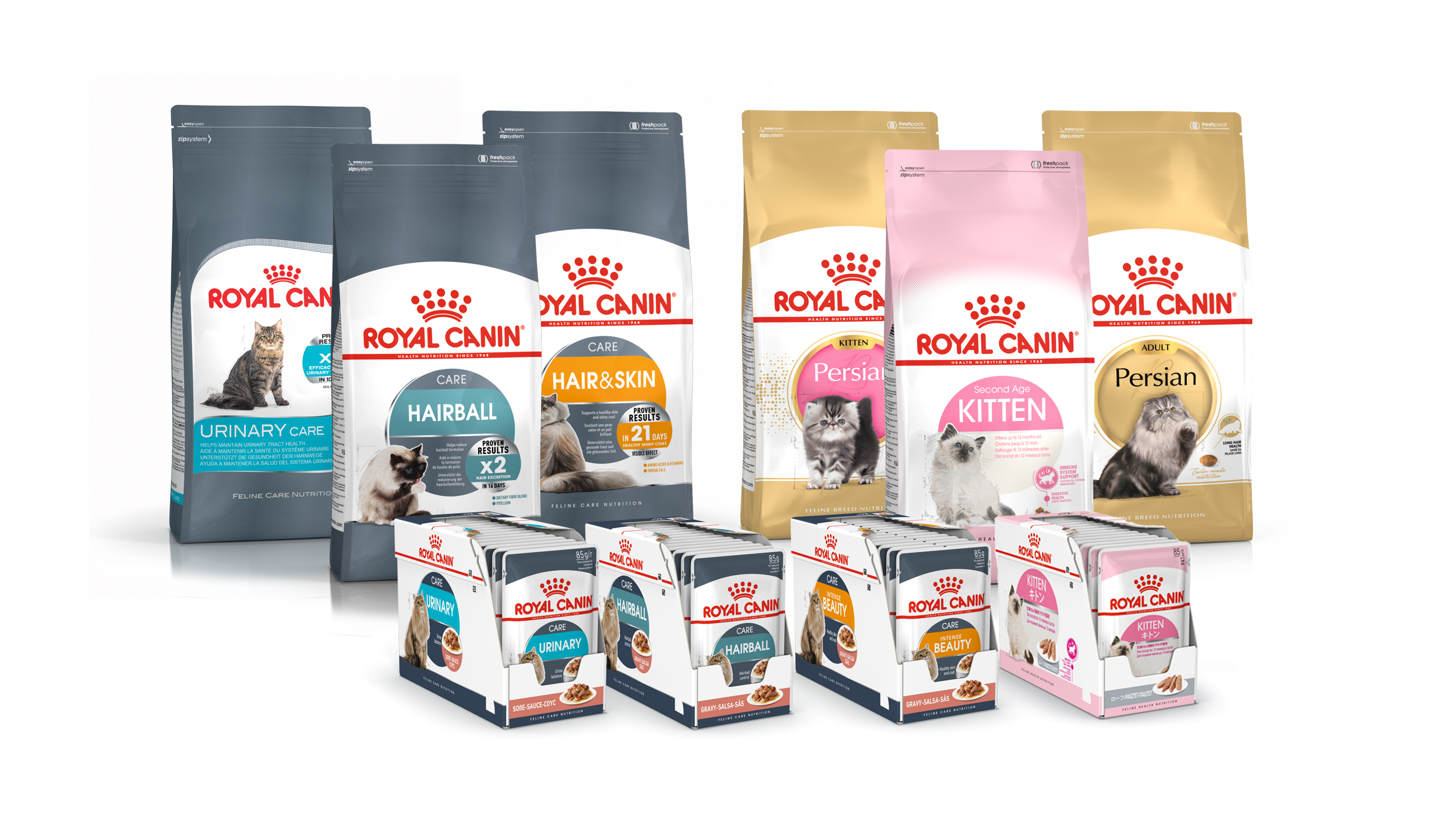 Συσκευασίες τροφής γάτας Royal Canin 