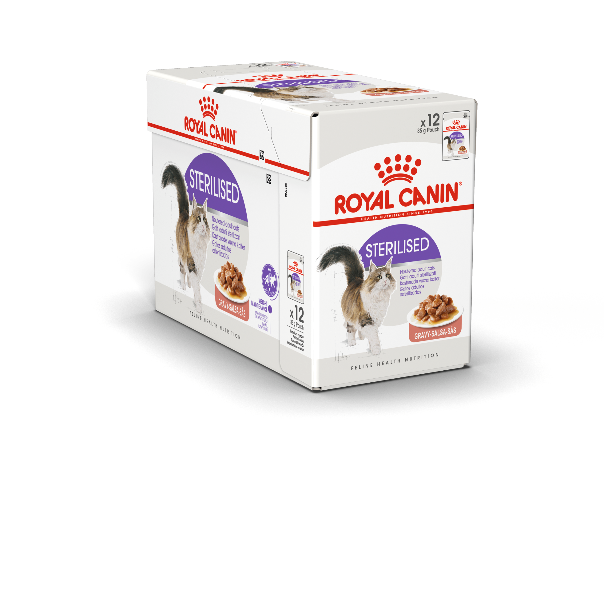 Royal Canin - 12x85g Sterilised Gravy Adult - Våtfoder - Kattmat - Kattfoder - Blötmat - Kastrerad - Vuxenfoder - Katt - ZOO.se