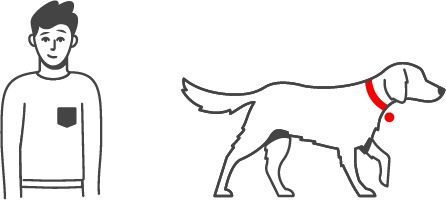 Illustration of human and dog