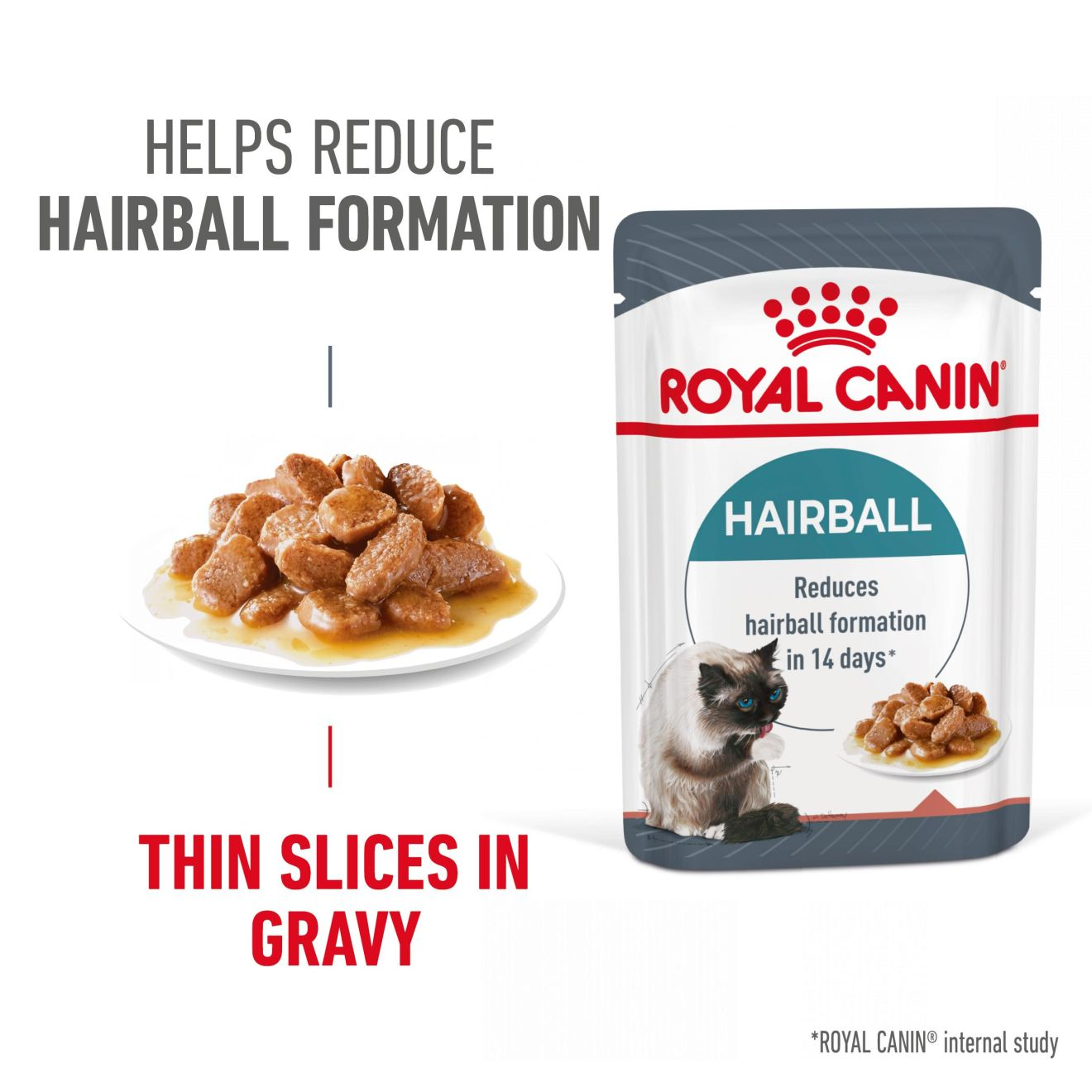 Hairball Care Thin Slices In Gravy