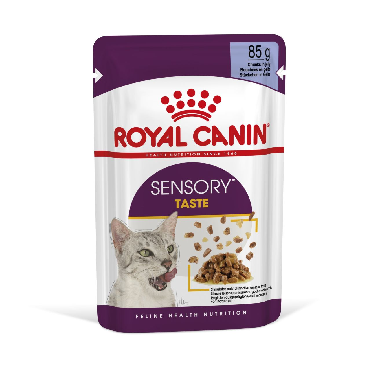 อาหารแมวโตช่างเลือก กระตุ้นการกินด้วยรสชาติเฉพาะ ชนิดเปียก (SENSORY™ TASTE Chunks in jelly)