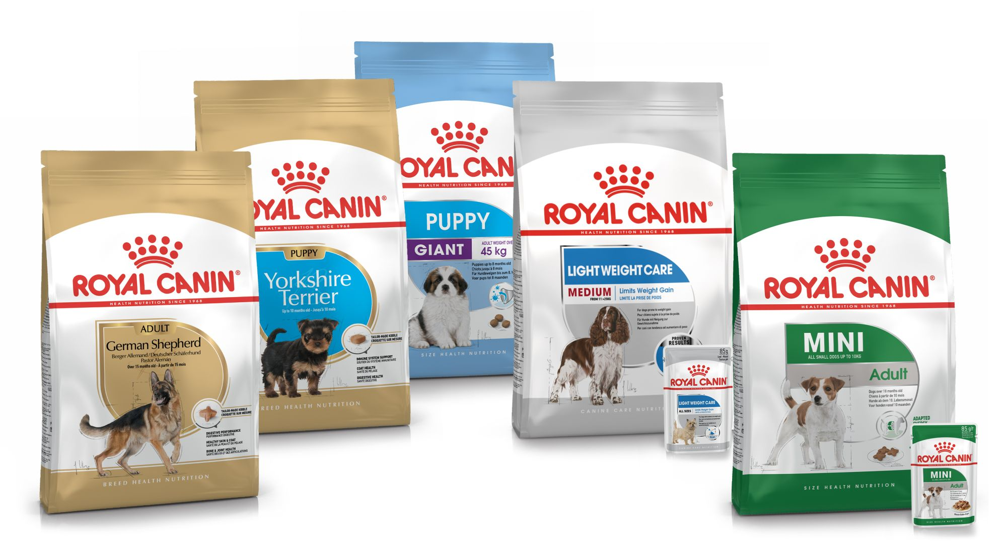 Royal Canin Dog Retail and Vet Diet Packshots