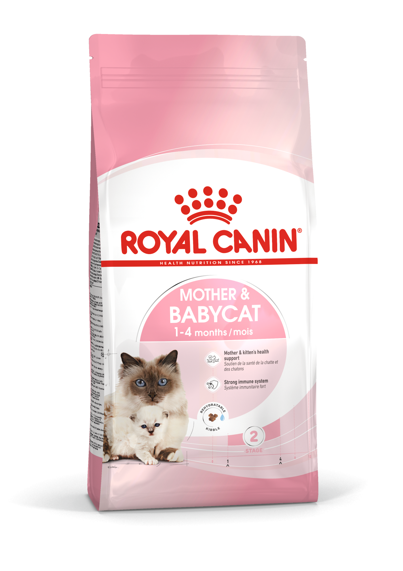 Mother and Babycat Kediler için tam yem - Özellikle anne ve yavru kediler  için – Gebelik ve laktasyon dönemindeki anne kediler – Birinci büyüme  dönemindeki yavru kediler (1-4 aylık) | Royal Canin Türkiye