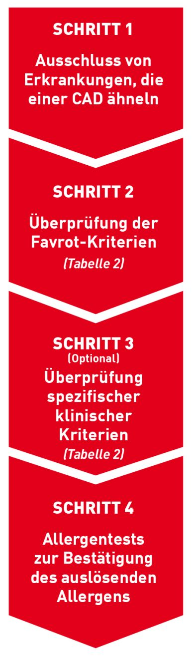 Die vier Schritte des diagnostischen Vorgehens bei CAD. Bei einem Patienten mit CAD-Verdacht sollte das Work-up immer in dieser Reihenfolge erfolgen.