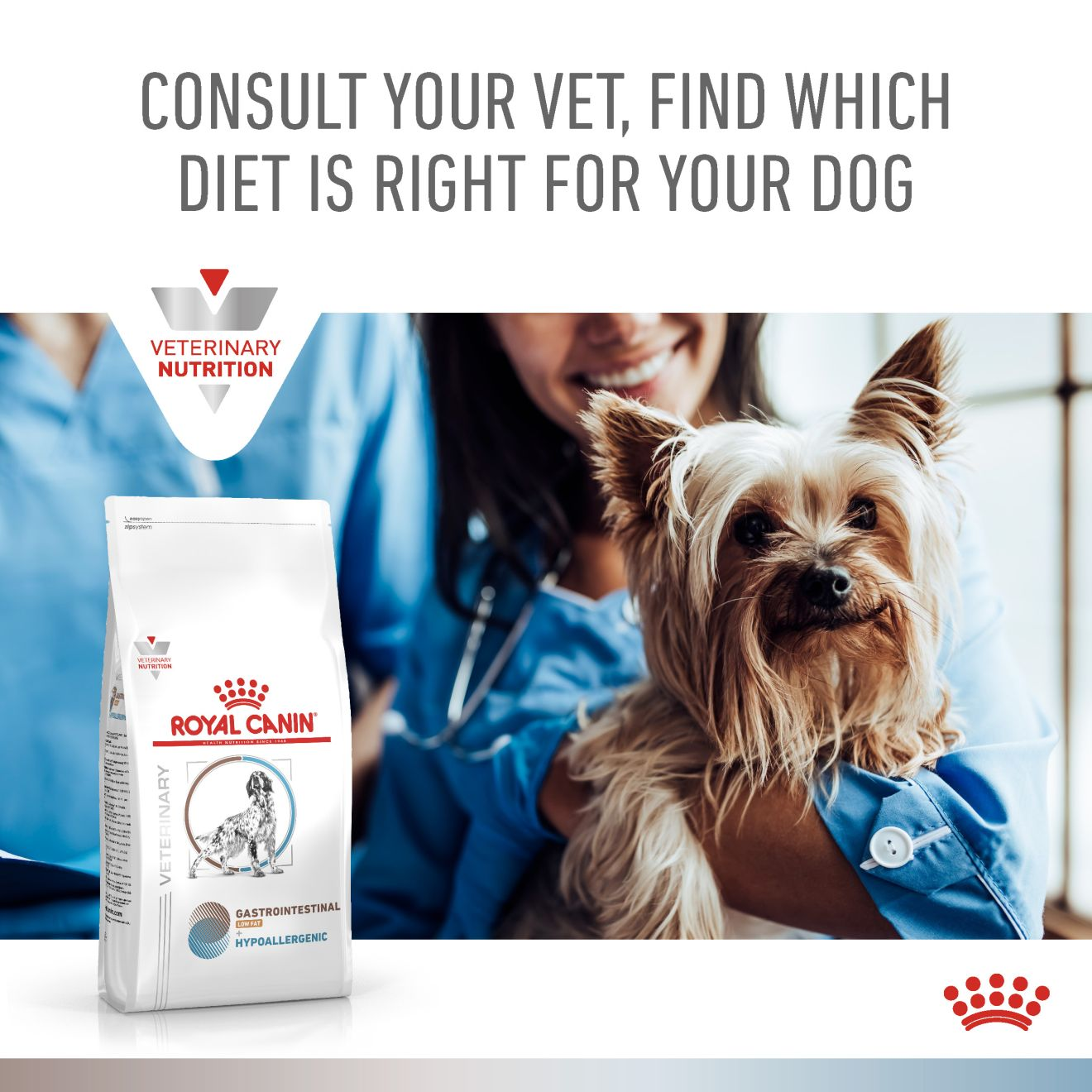 VHN Dog MF Gastrointestinal Low Fat-Hypoallergenic