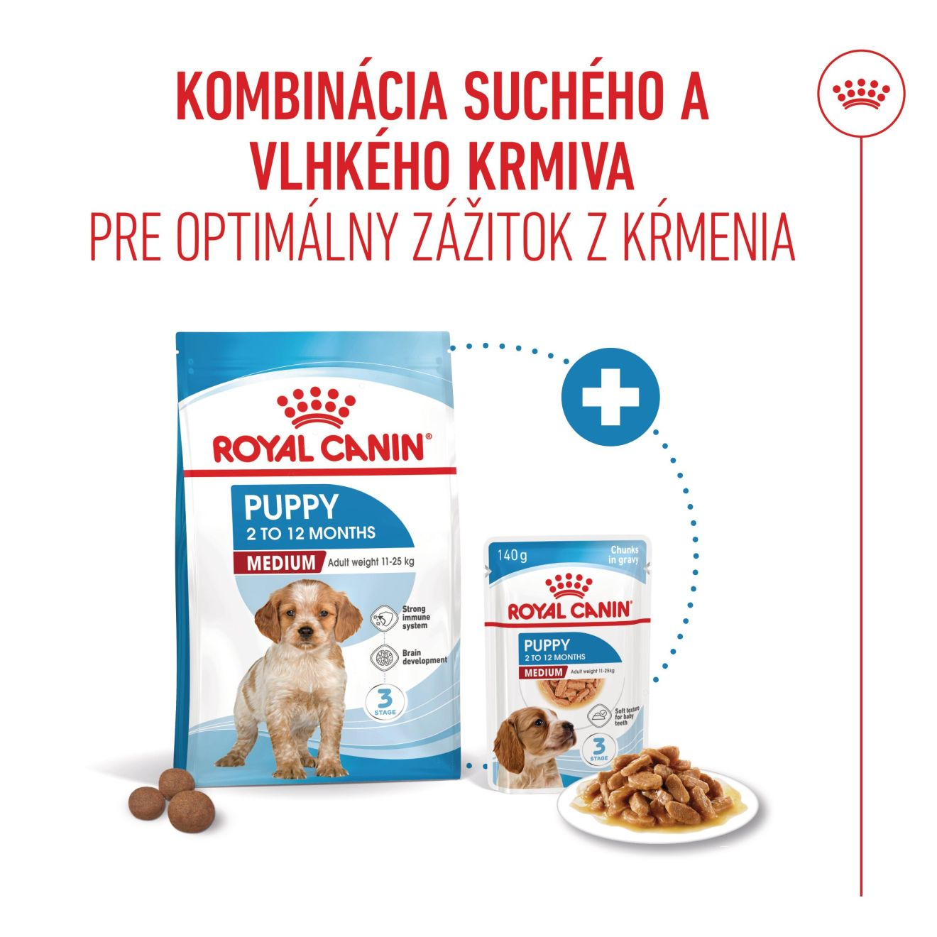 MEDIUM PUPPY kúsky v šťave
