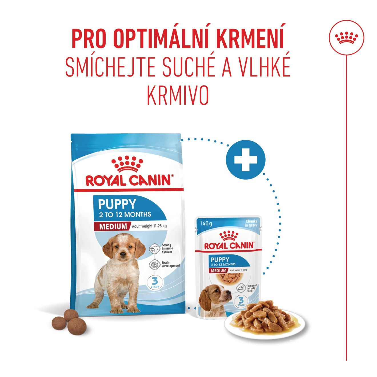MEDIUM PUPPY kousky ve šťávě