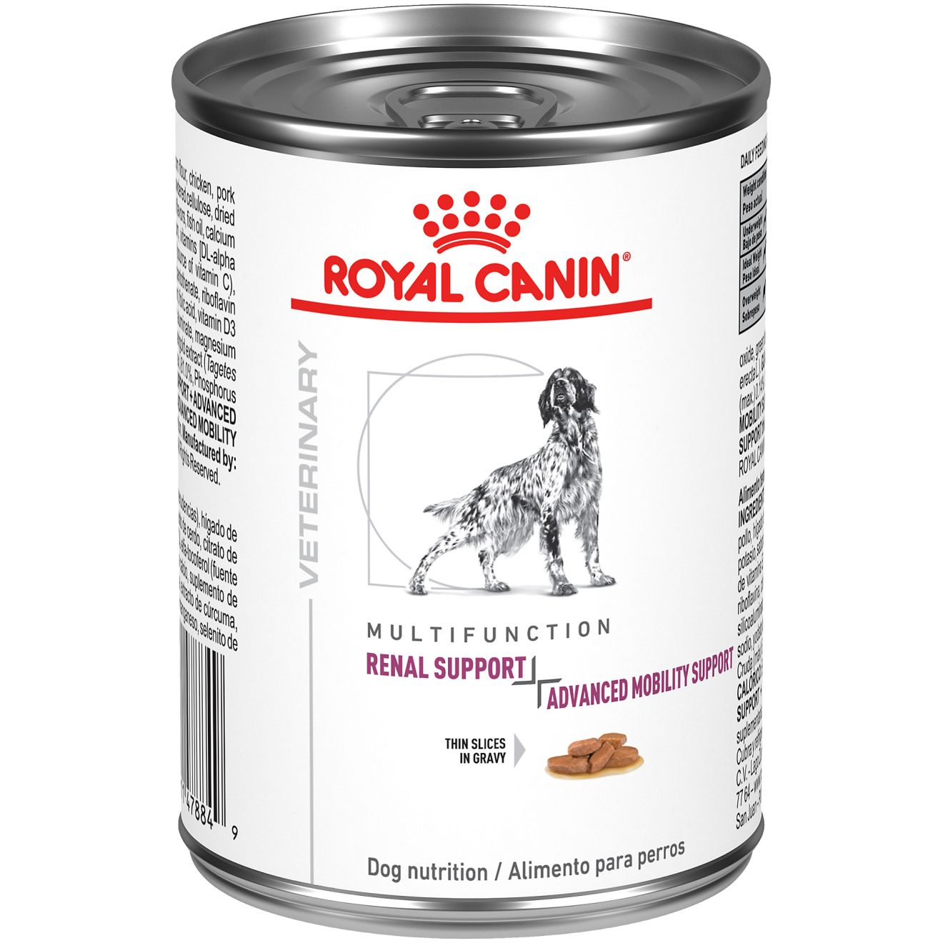 Canine Renal Support + Advanced Mobility Support thin slices in gravy