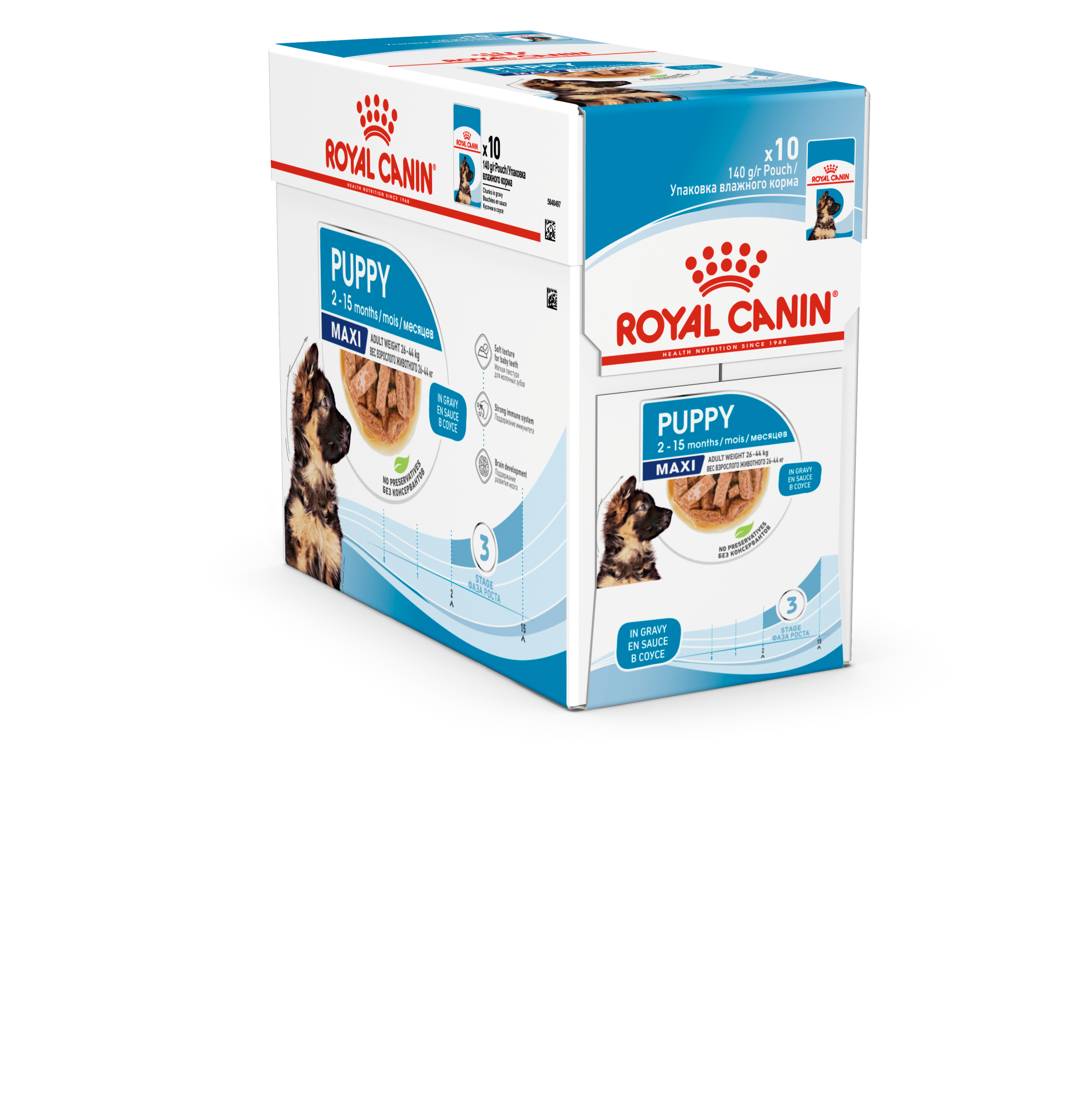 Royal Canin - Maxi Puppy Gravy 10 x 140 g - Hund - Hundmat & hundfoder - Våtmat & Våtfoder för hund - ZOO.se