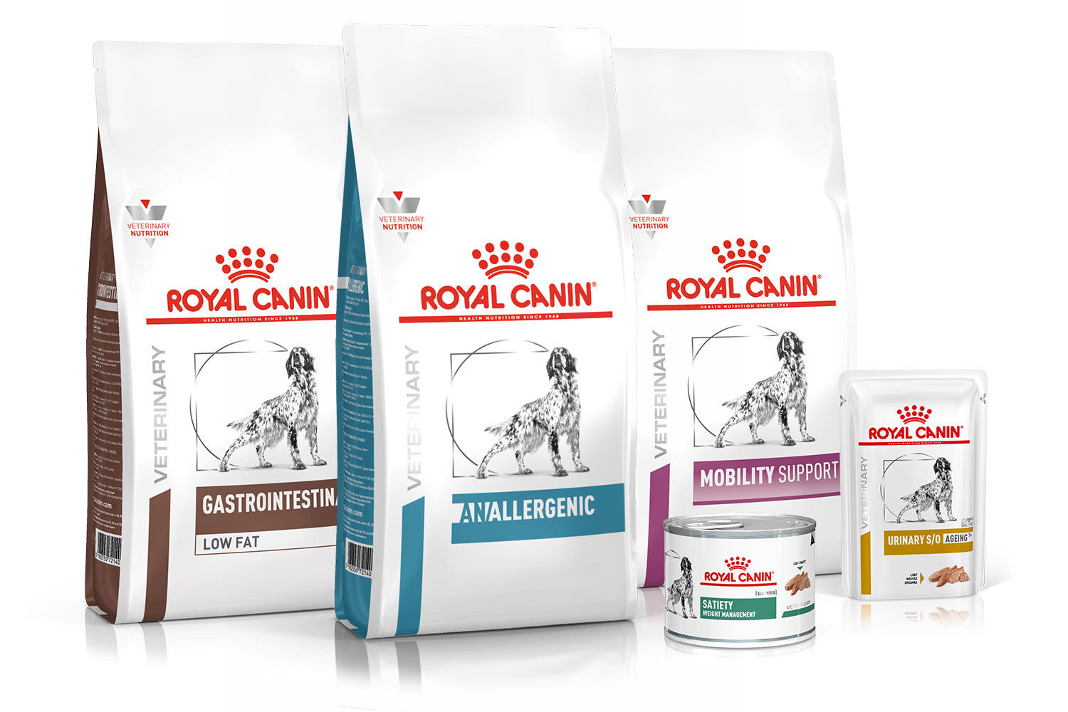 Packshots Royal Canin hondenvoeding verkrijgbaar bij de dierenarts