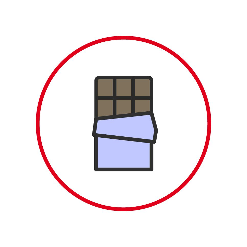 Illustration of a chocolate bar