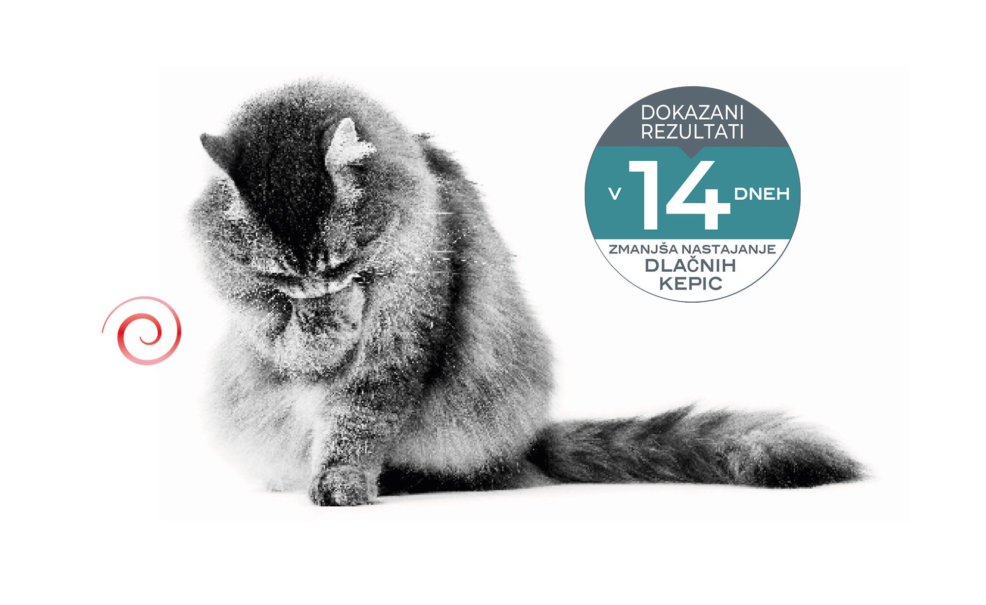 Emblematic of cat with hairball sensitivity and associated proven results