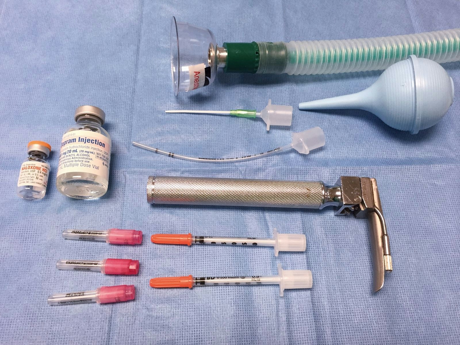 Resuscitation equipment and drugs should be organized before induction of anesthesia.