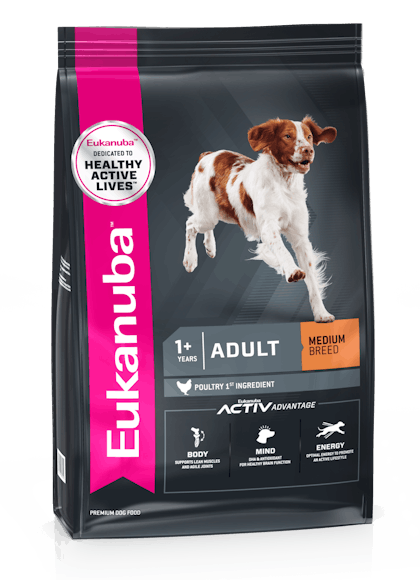 Eukanuba – Adult Medium Breed – 3D Left Justified – ANZ