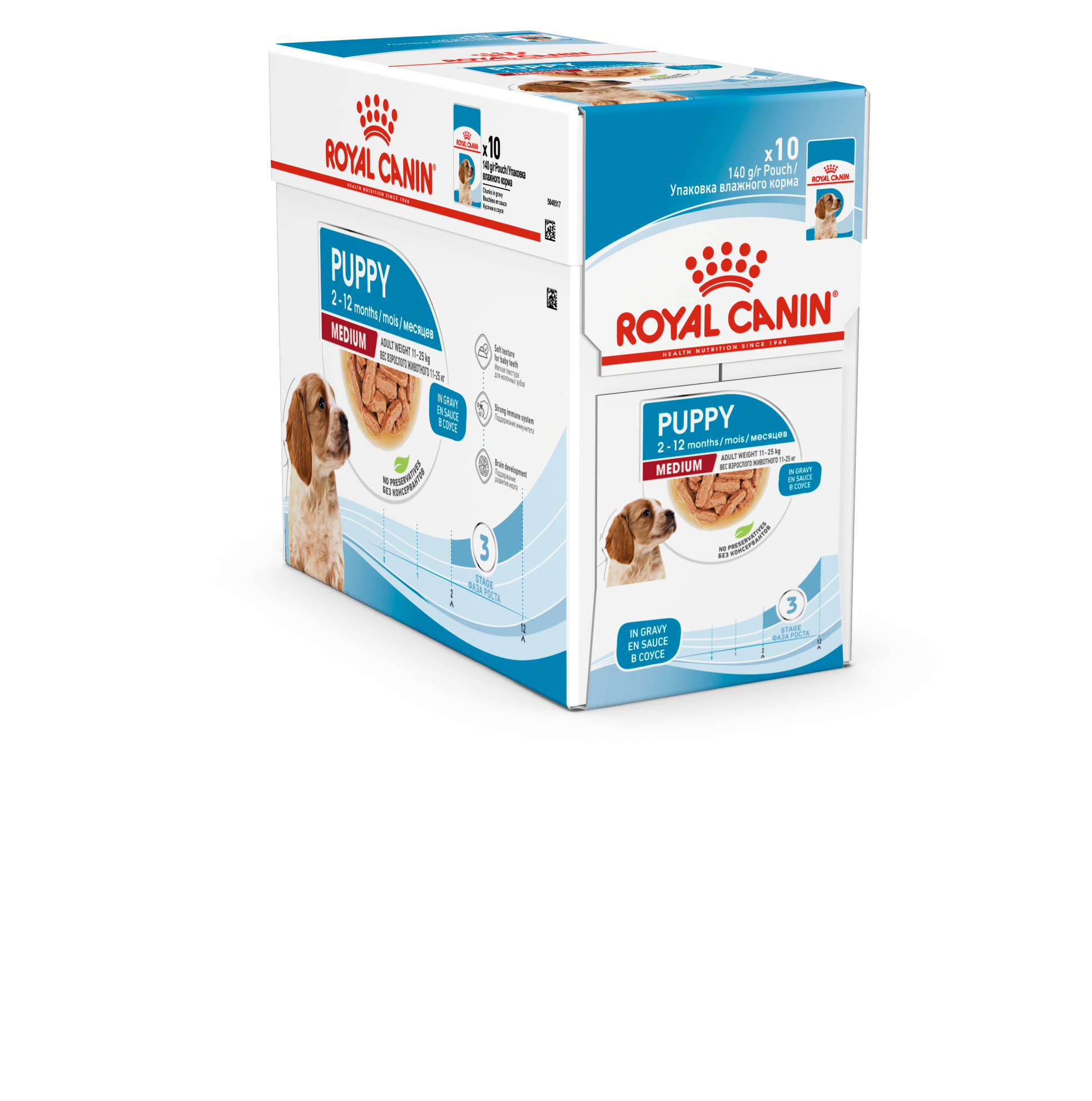 Royal Canin - Medium Puppy Märkäruoka pennulle 140 g x 10 kpl - Koirat - Koiranruoka - Märkäruoka