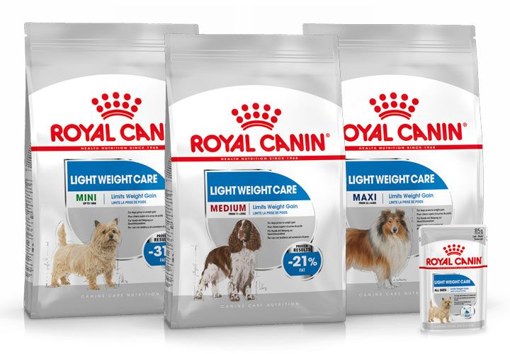 Canine care nutrition lightweight care range pack shot