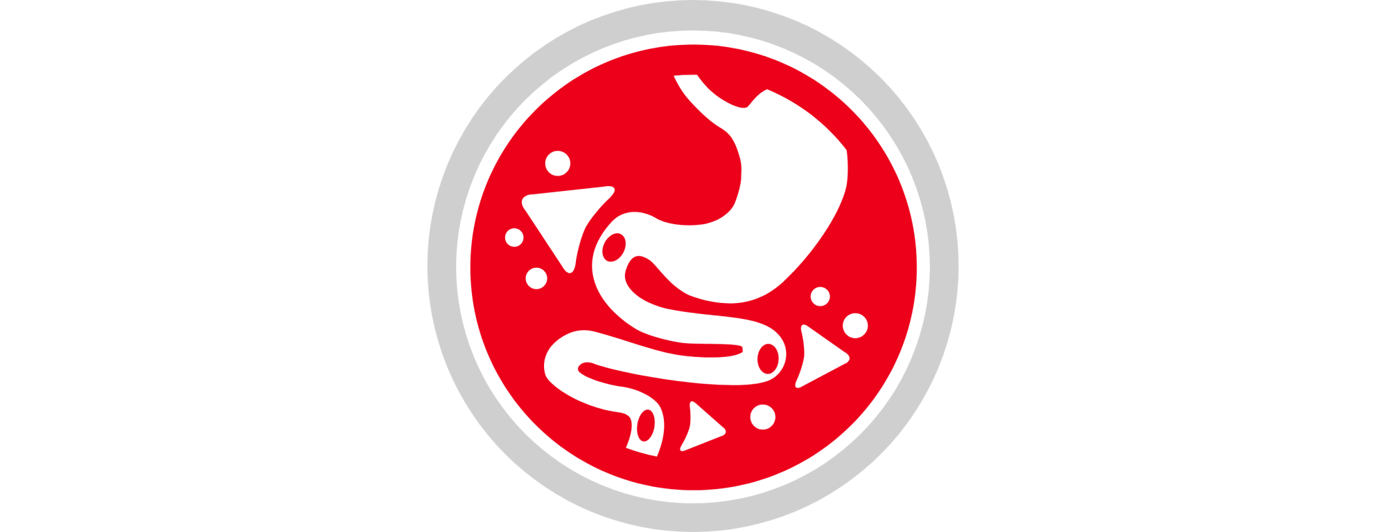 Digestive sensitivity logo in red and grey