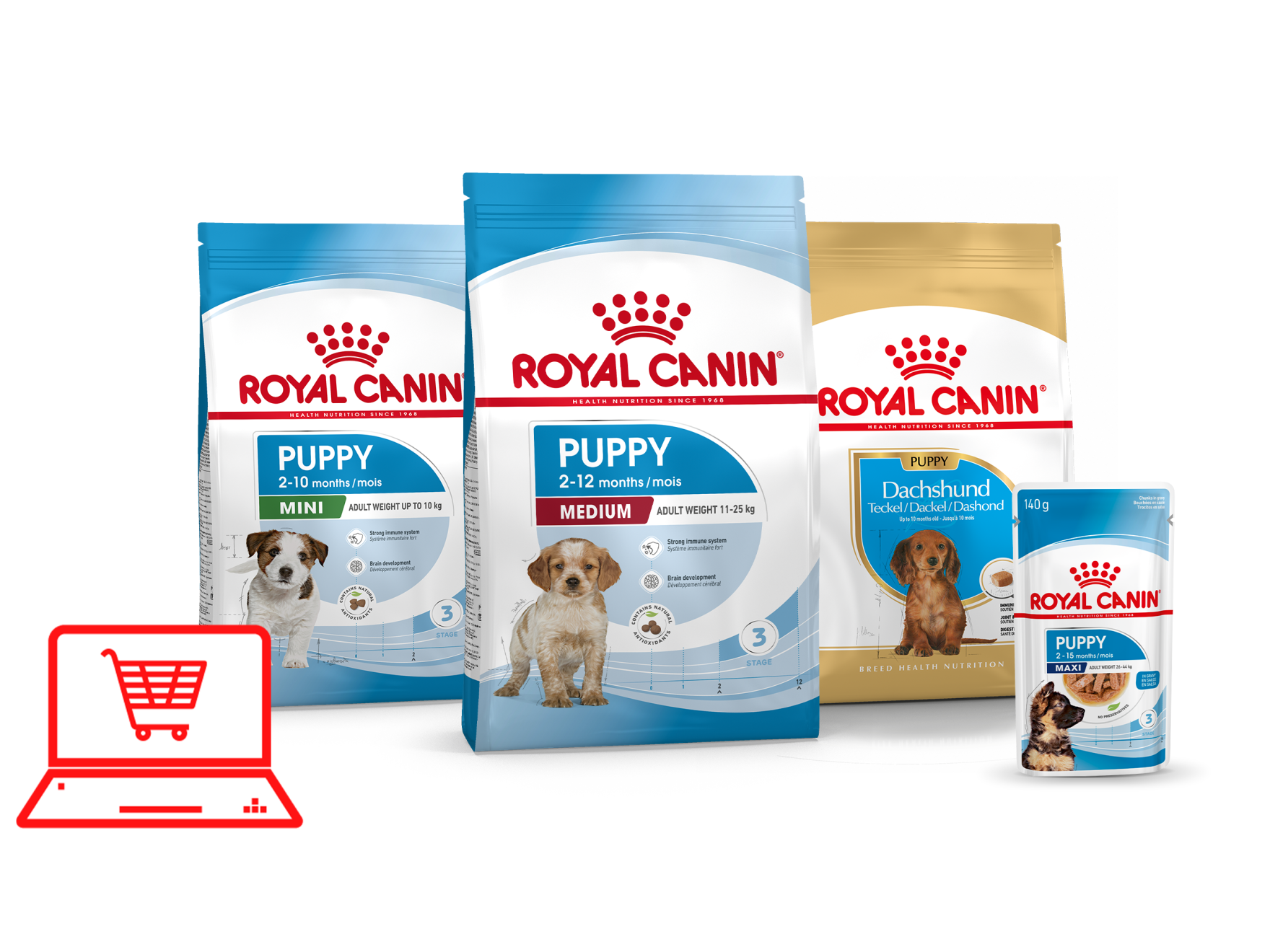 Packshots Royal Canin puppyvoeding