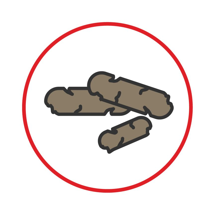 Illustration of hard poop