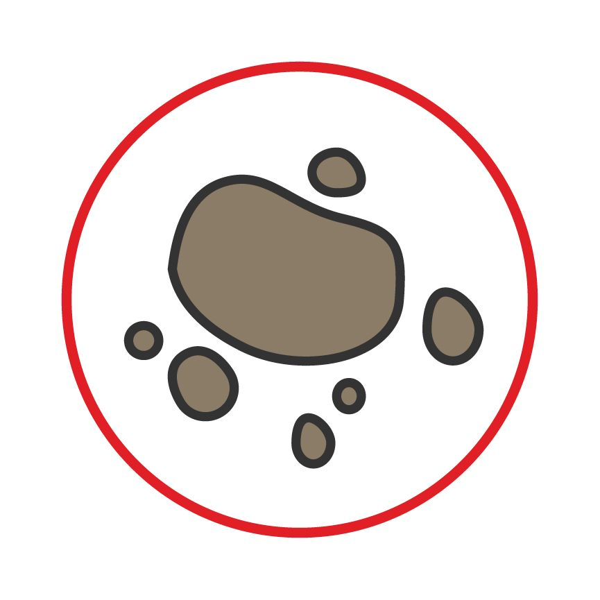 Illustration of liquid poop