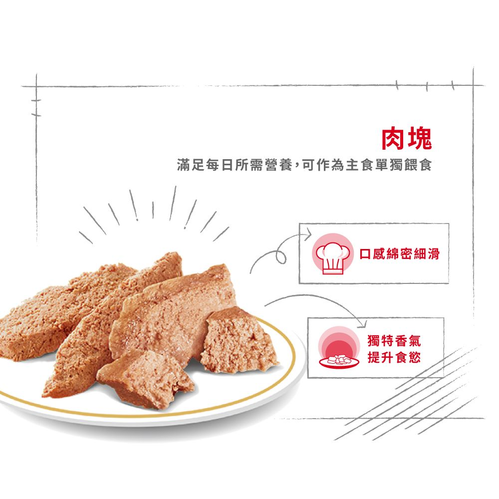 BHN 約瑟爹利成犬專屬主食濕糧（肉塊）