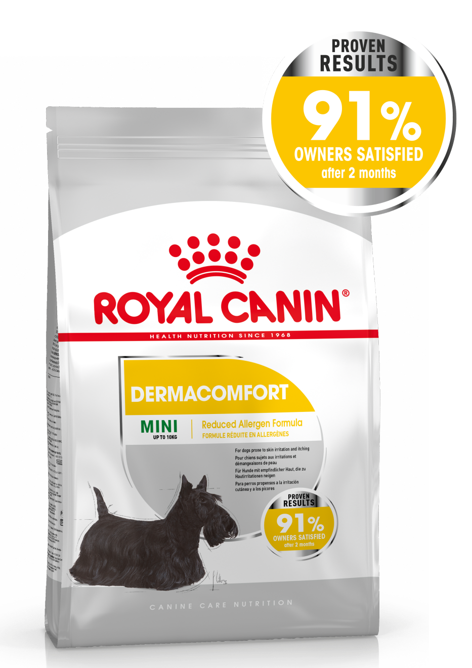 Packshot of Mini Dermacomfort Canine Care Nutrition