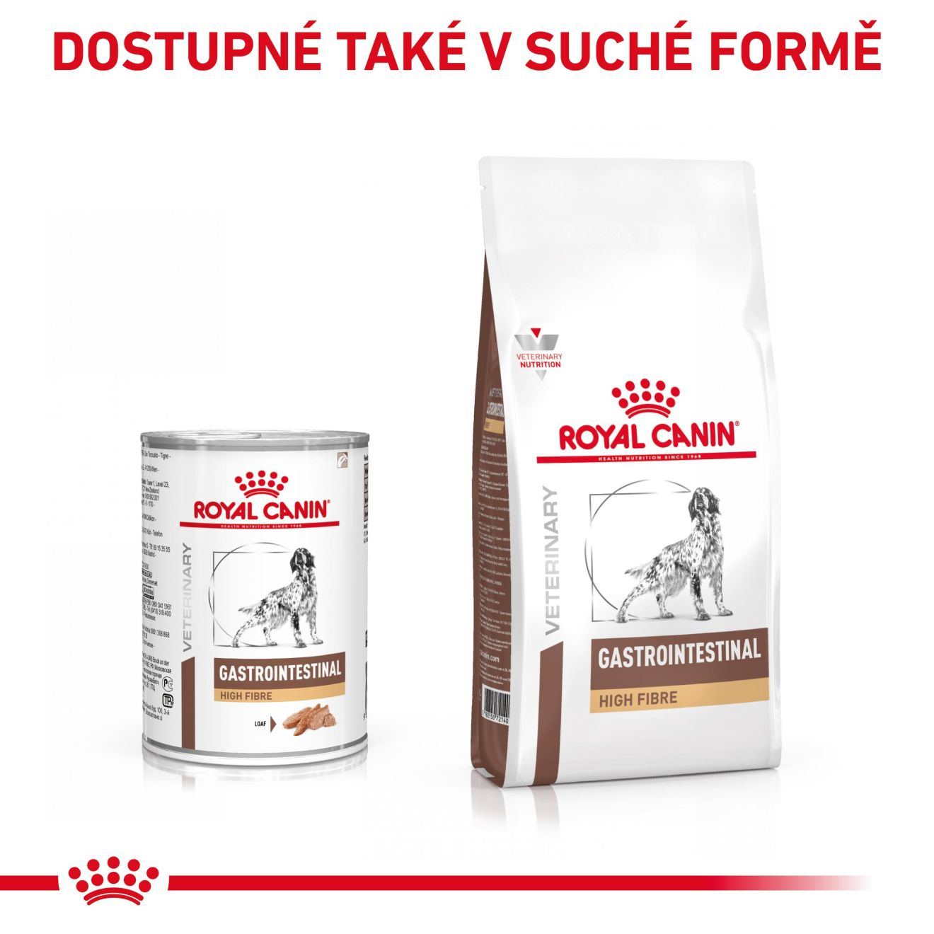 ROYAL CANIN Dog Gastrointestinal High Fibre Wet paštika v konzervě se zvýšeným obsahem vlákniny pro dospělé psy trpící onemocněním trávicího traktu