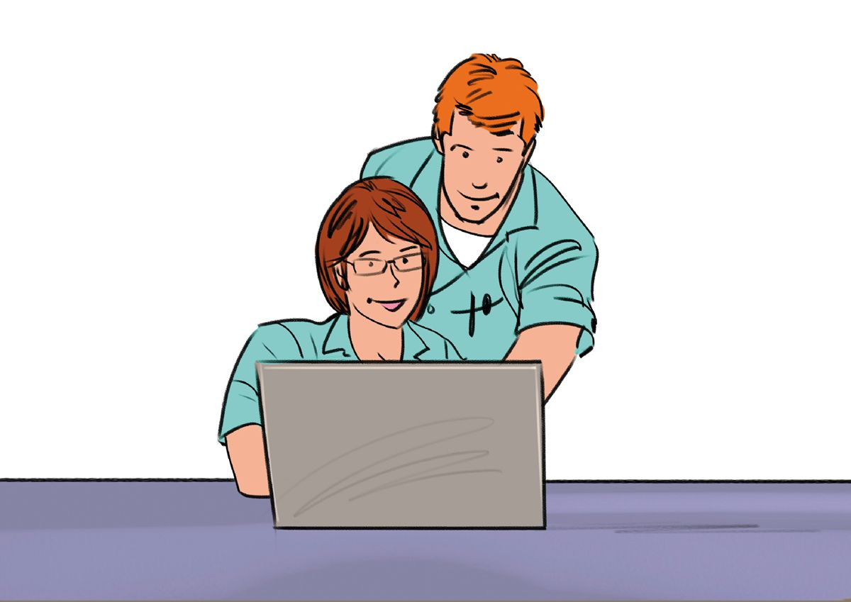 Figura 1. Evaluarea ultimelor trei sau patru interacțiuni, incluzând convorbirile telefonice și mesajele transmise prin email,  înainte de intrarea clientului   în sala de consultații este cea mai bună modalitate de a vă pregăti și a vă „conecta” la consultația care urmează. © Manuel Fontègne