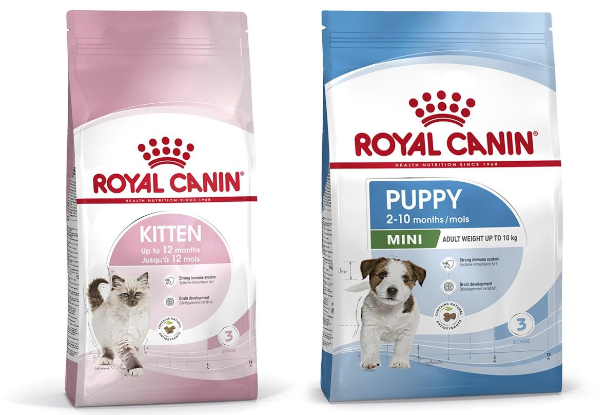 Royal Canin Puppy and Kitten Growth Programs packages