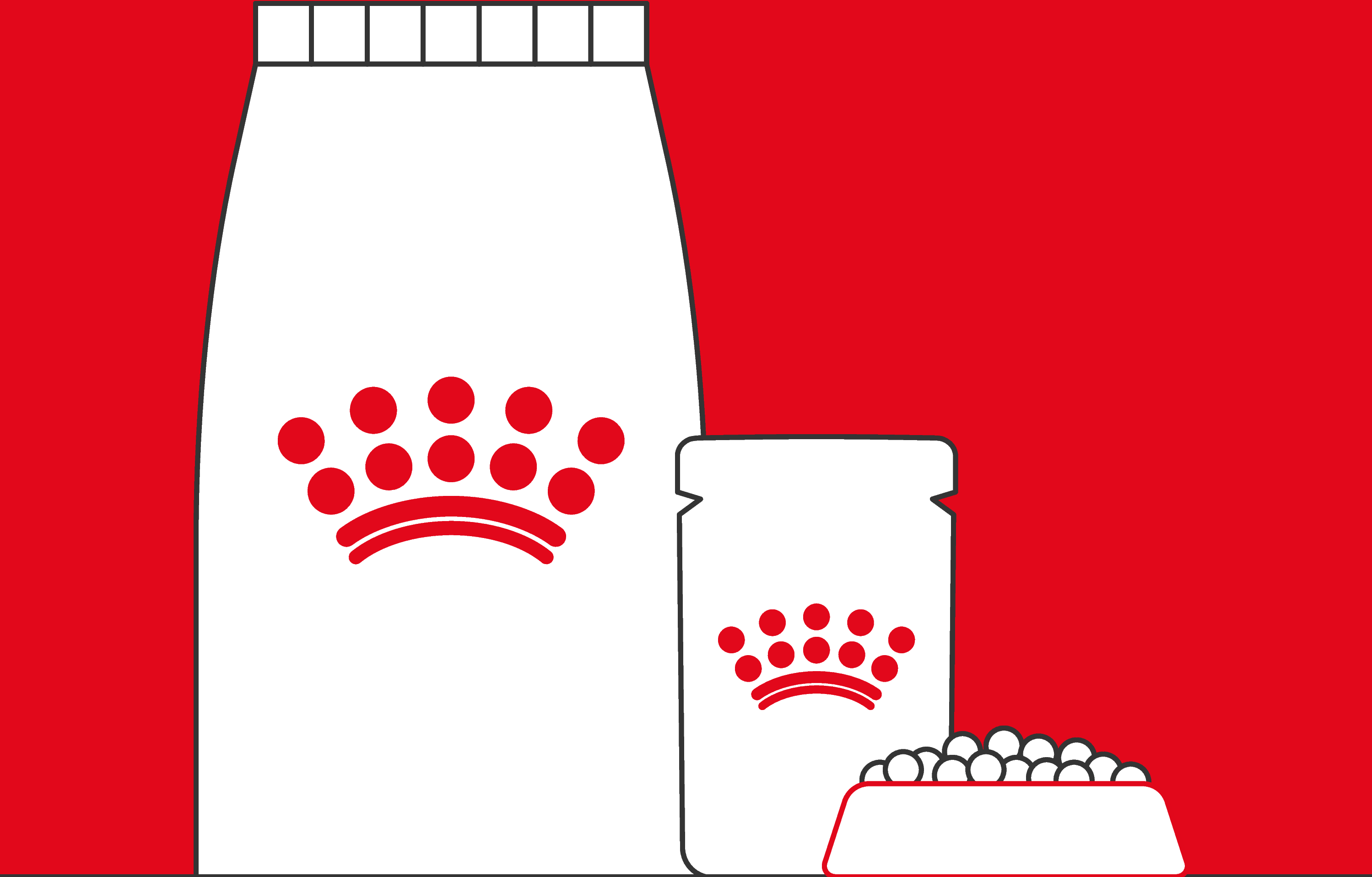  Dessin des emballages de Royal Canin