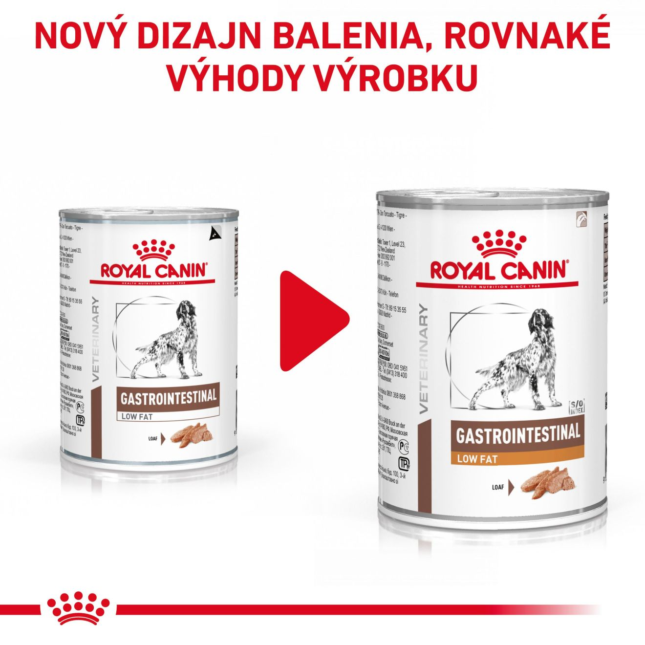 VHN Dog Gastrointestestinal Low Fat Konzerva