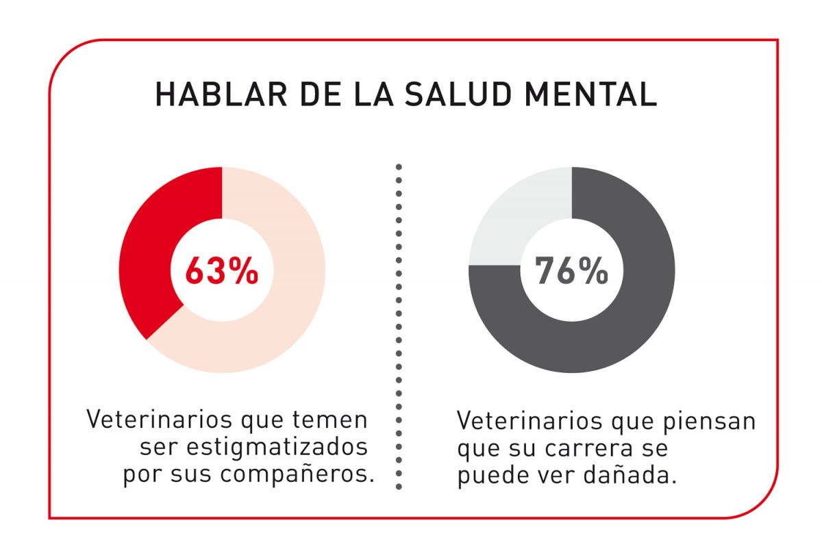Los veterinarios son más propensos a la depresión, pero muchos temen ser estigmatizados por querer hablar de los problemas relacionados con la salud mental y suelen pensar que su carrera profesional puede verse perjudicada.