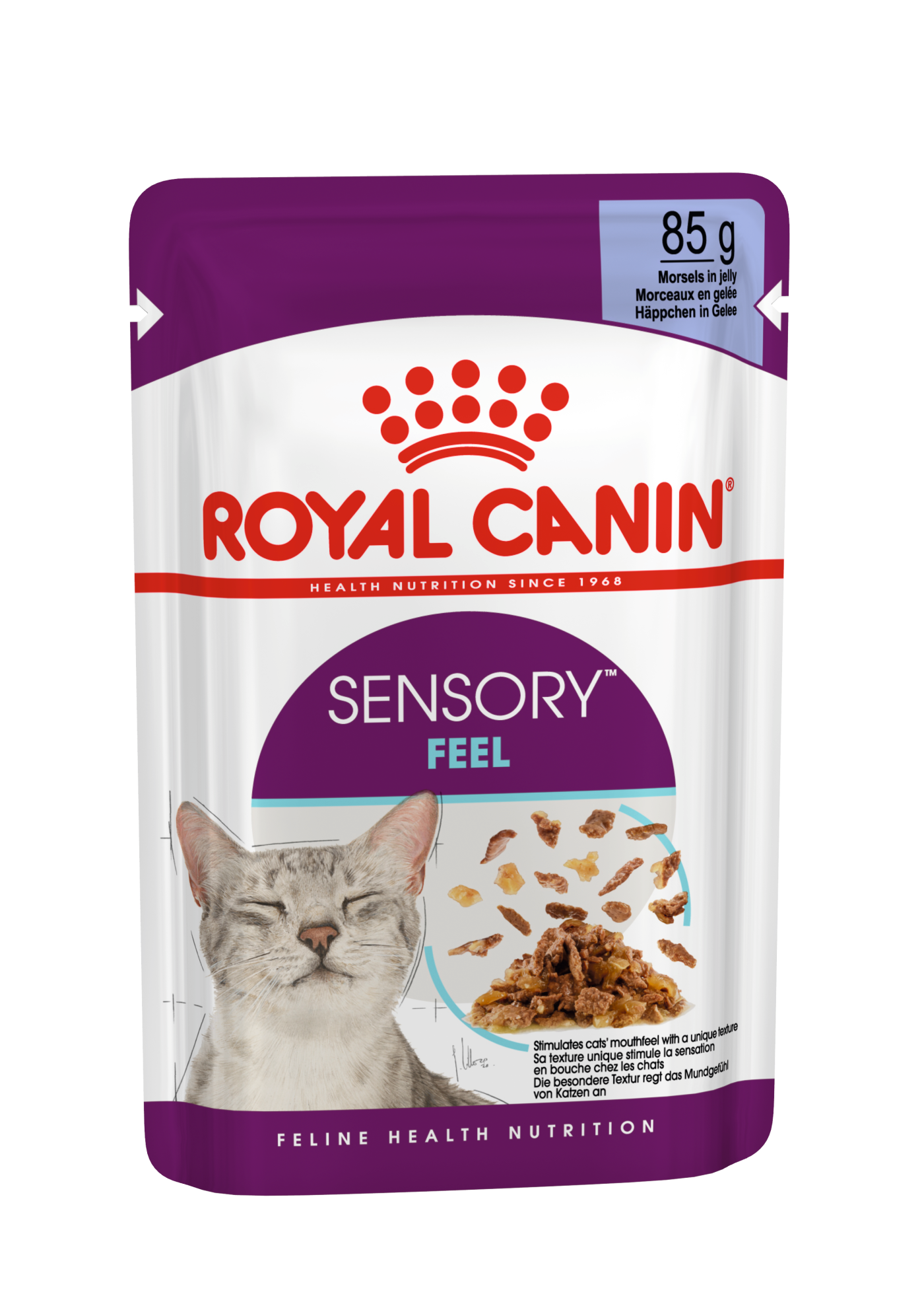 อาหารแมวโตช่างเลือก กระตุ้นการกินด้วยเนื้อสัมผัสเฉพาะ ชนิดเปียก (SENSORY™ FEEL Morsels in jelly)