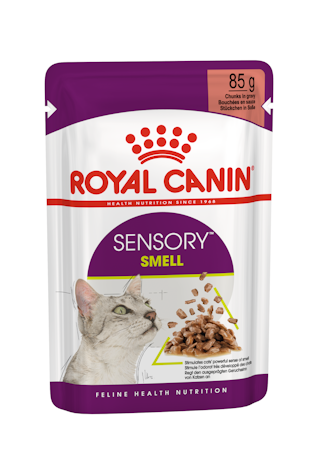 อาหารแมวโตช่างเลือก กระตุ้นการกินด้วยกลิ่นหอมเฉพาะ ชนิดเปียก (SENSORY™ SMELL Chunks in gravy)