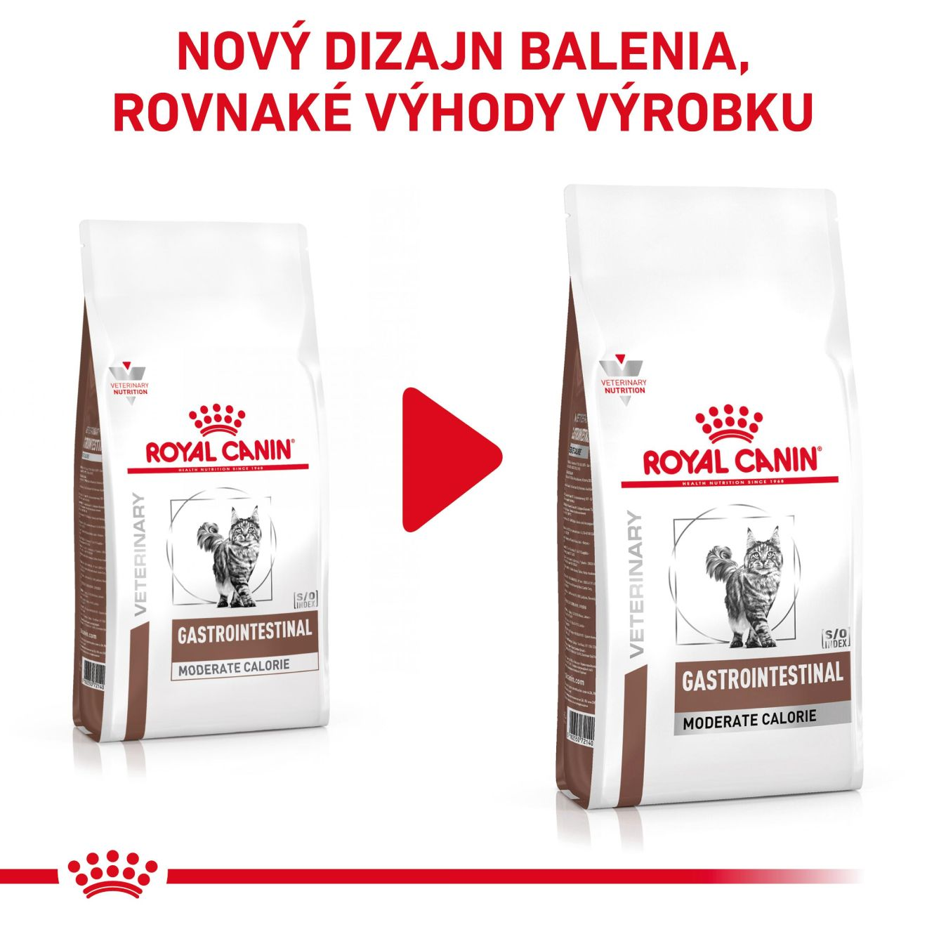 ROYAL CANIN CAT GASTROINTESTINAL MODERATE CALORIE granule pre mačky so sklonmi k nadváhe trpiacej ochorením tráviaceho traktu