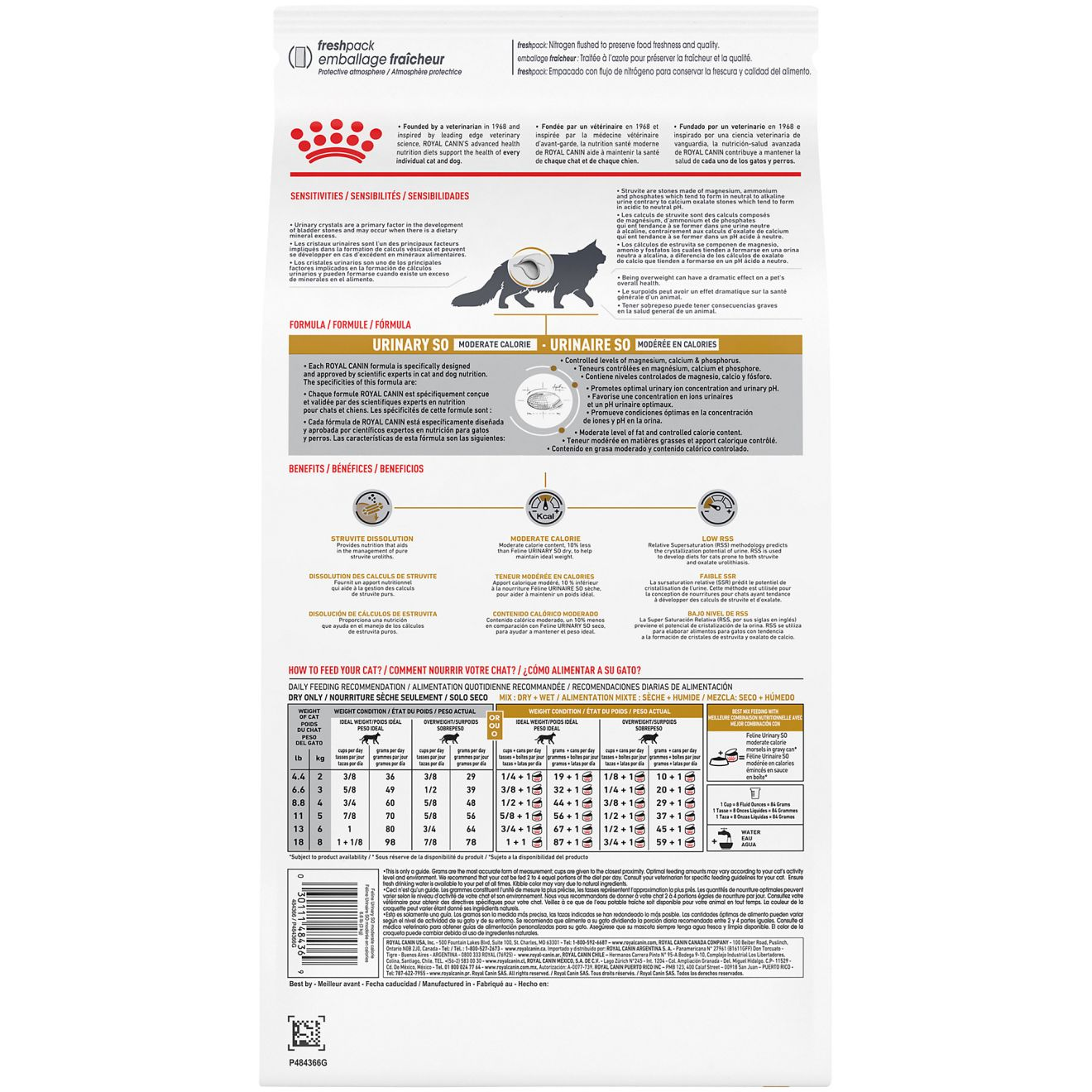 Urinary so moderate 2025 calorie cat food