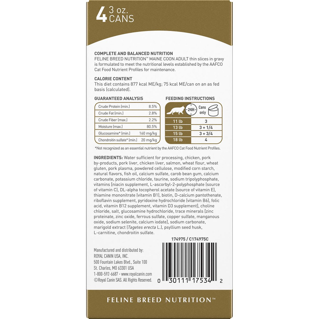 Maine Coon Adult Thin Slices in Gravy Canned Cat Food Royal Canin US