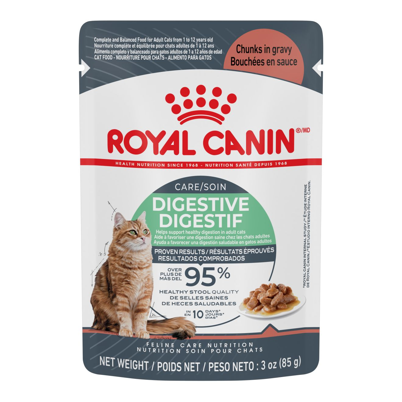 Soin Digestif Bouchées en sauce – Nourriture en sachet pour chats