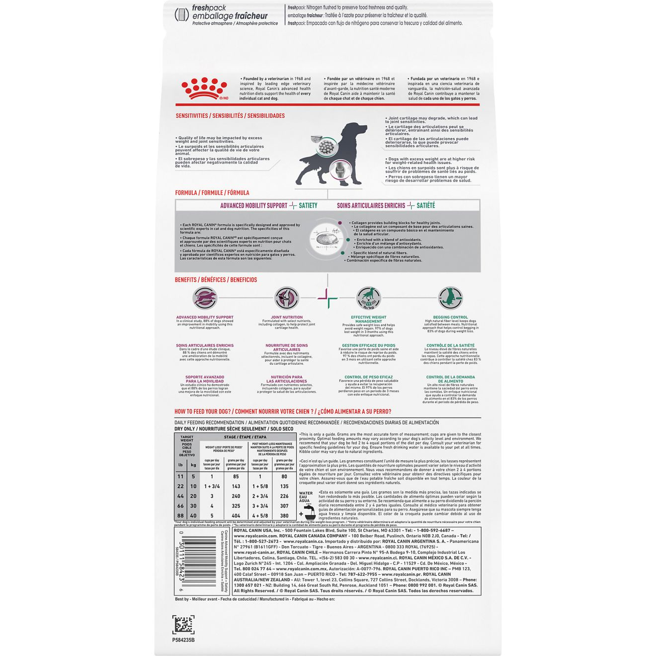 Royal canin advanced shop mobility and satiety