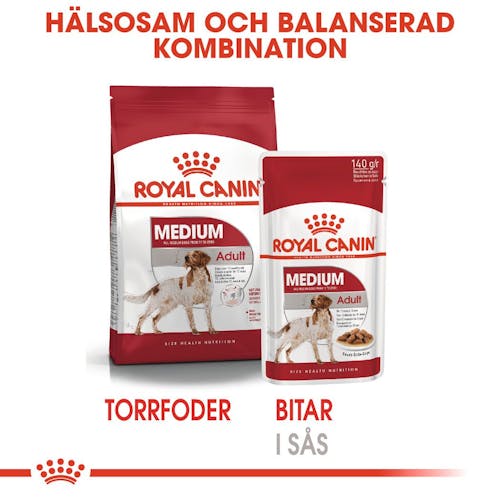 Medium Adult bitar i sås