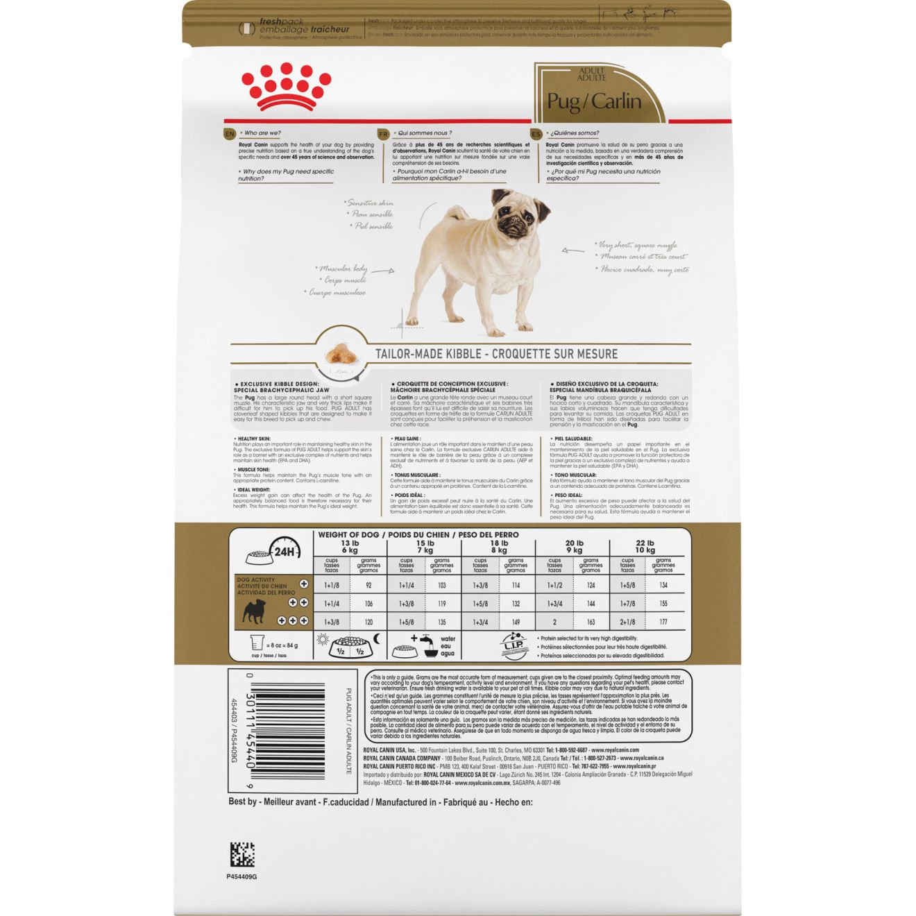 Royal canin clearance adult pug food