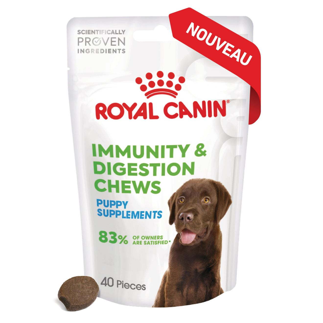  Aliment Complémentaire Puppy Immunity & Digestion Chews pour chiot