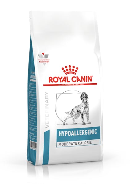 VHN-DERMATOLOGY-HYPOALLERGENIC MODERATE CALORIE DOG DRY-PACKSHOT-B1