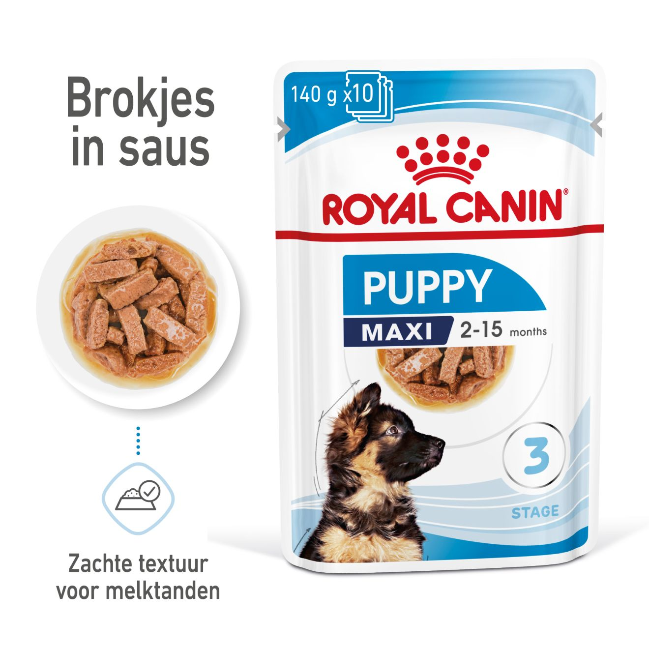 Maxi Puppy in Gravy (brokjes in saus)